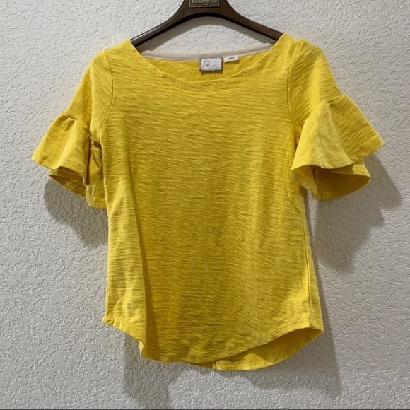 Nwt Anthropologie Christel Ruffled Sleeve Top Tee - Picture 4 of 10